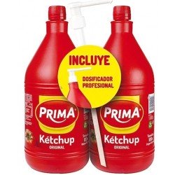 KETCHUP PRIMA BOTE PACK 2 UNID X 1800 GRS DOSIFICADOR